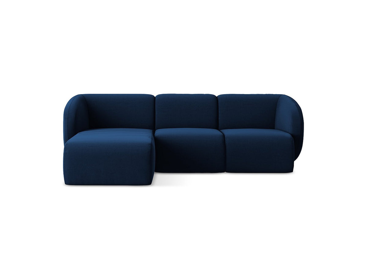 Canapé modulable 3 places bleu tissu