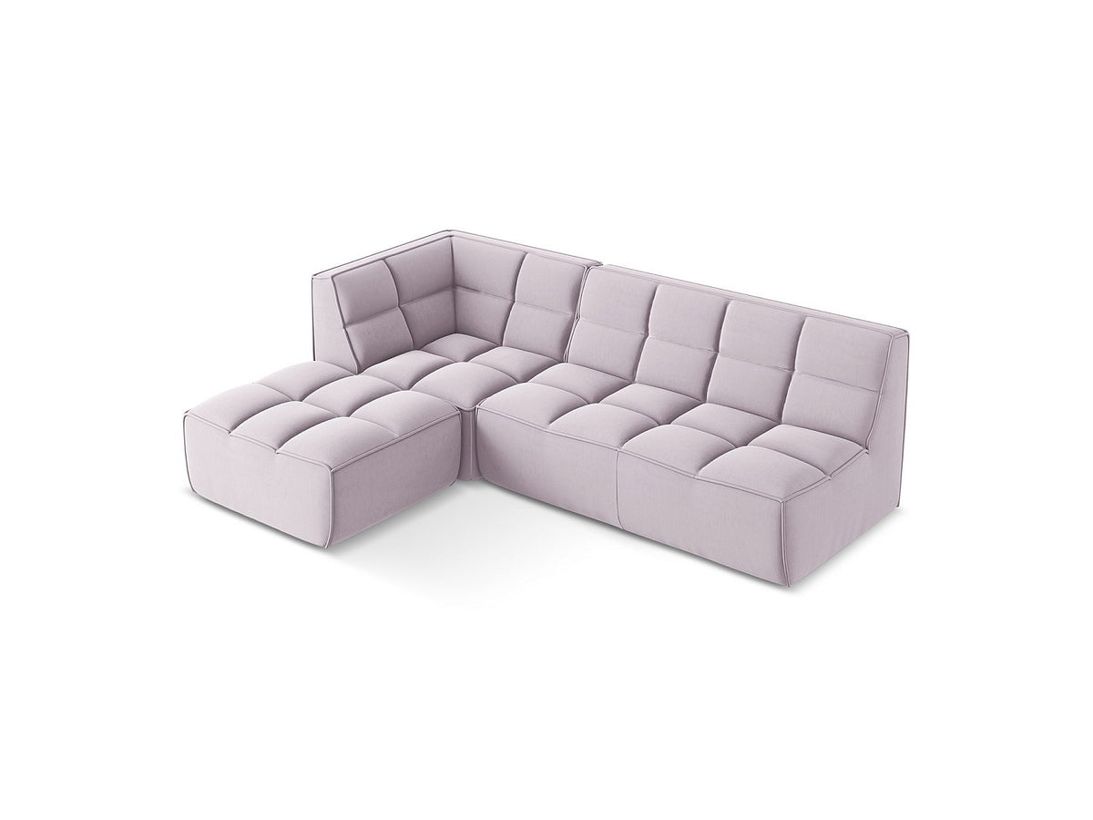 Canapé modulable 4 places violet tissu