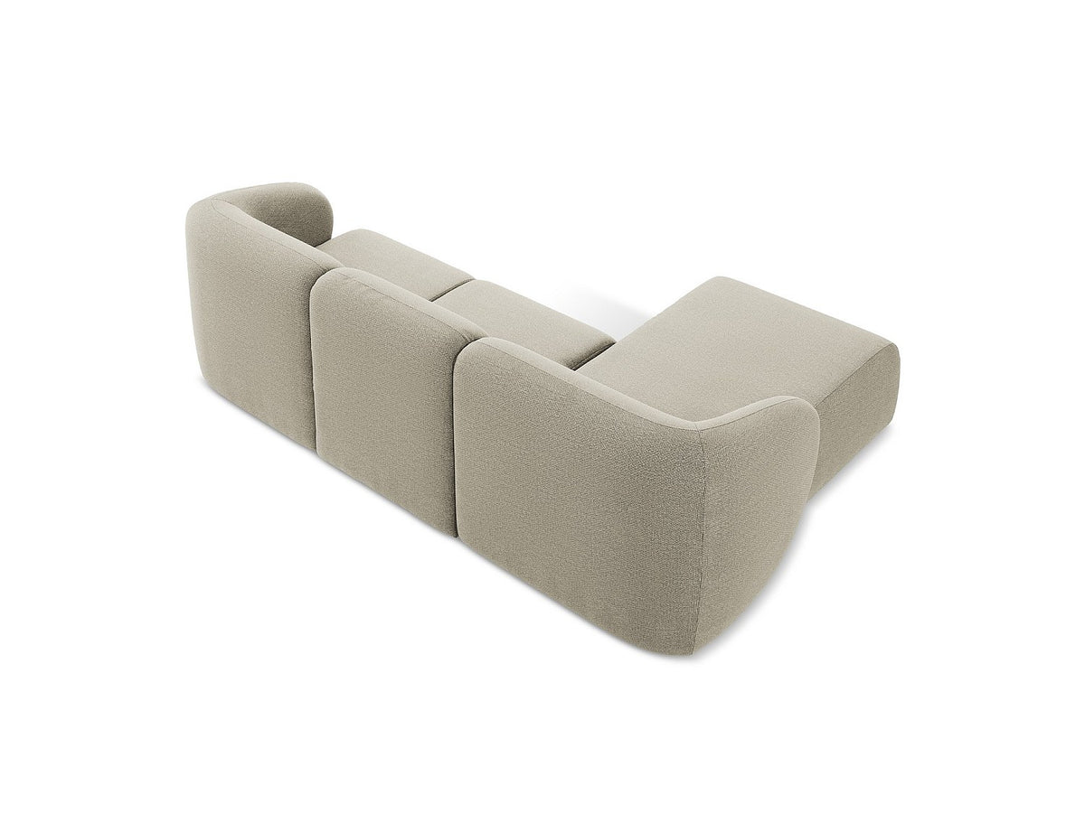 Canapé modulable 3 places taupe tissu