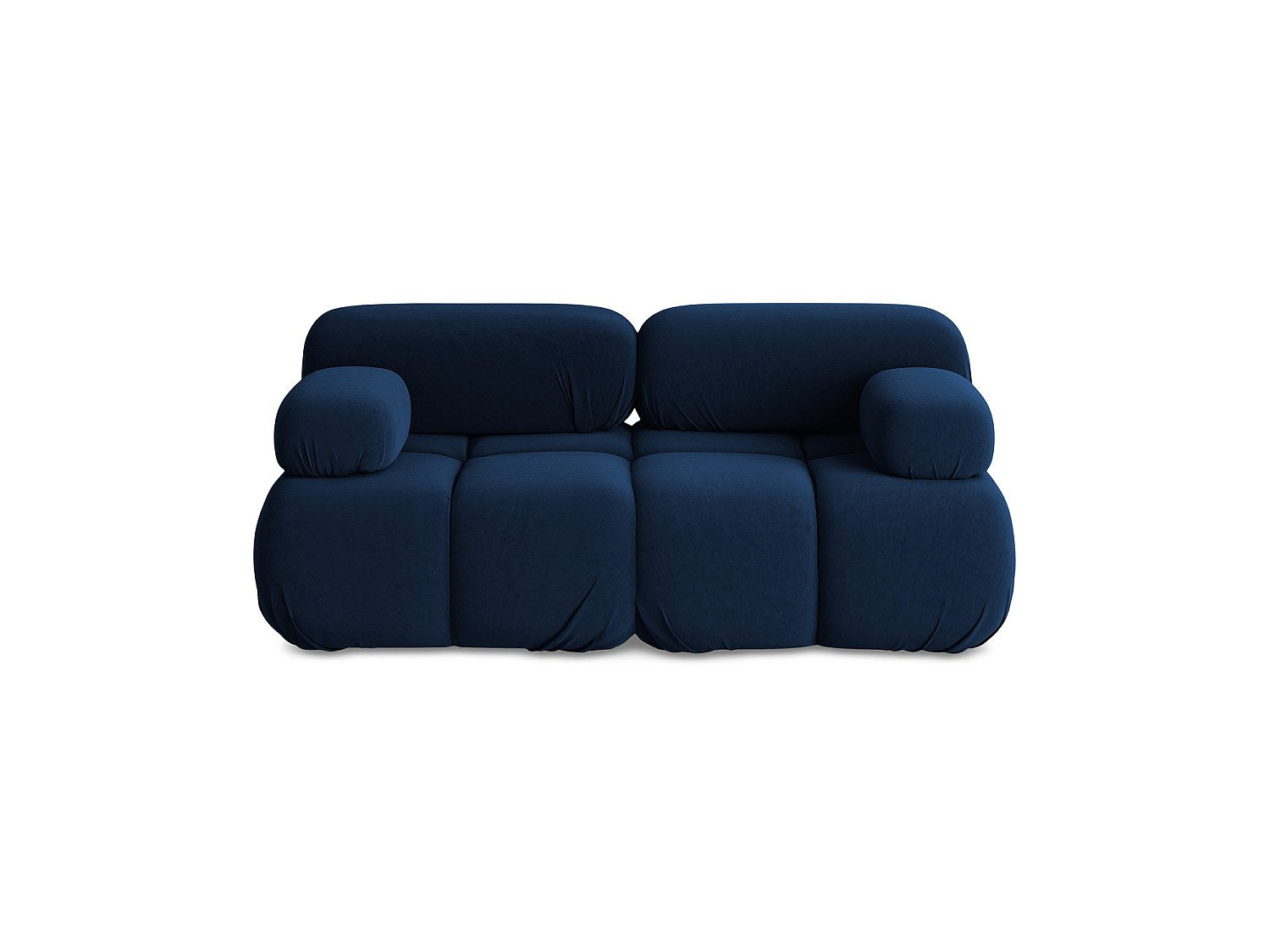 Canapé modulable 2 places bleu velours