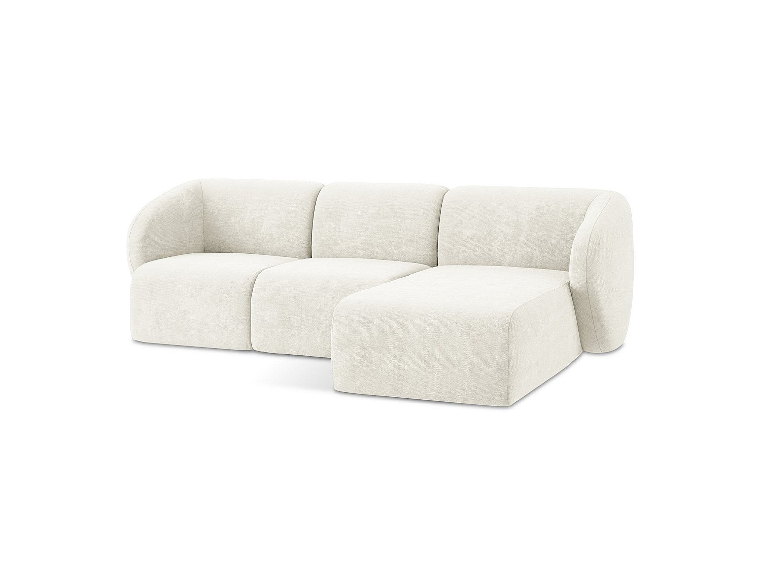 Canapé modulable 3 places blanc tissu