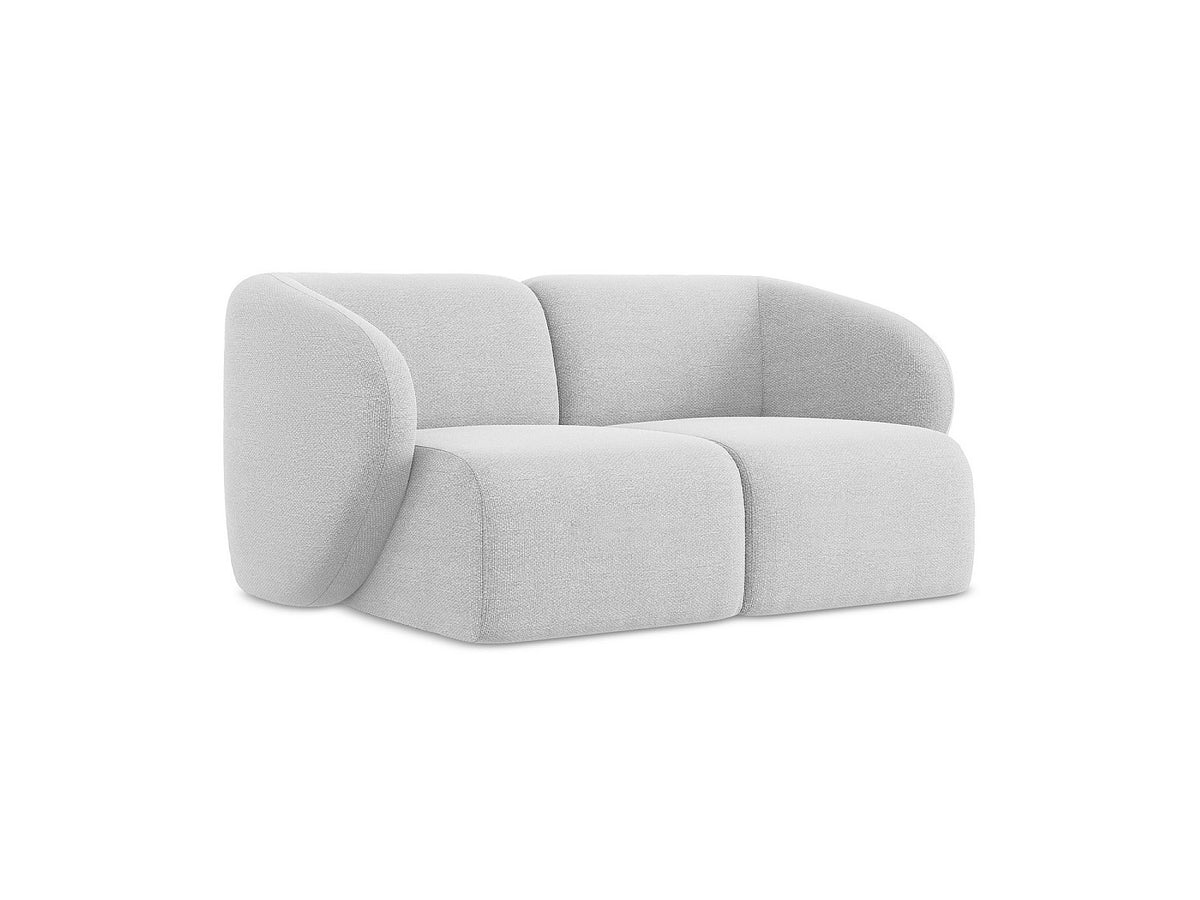 Canapé modulable 2 places gris tissu