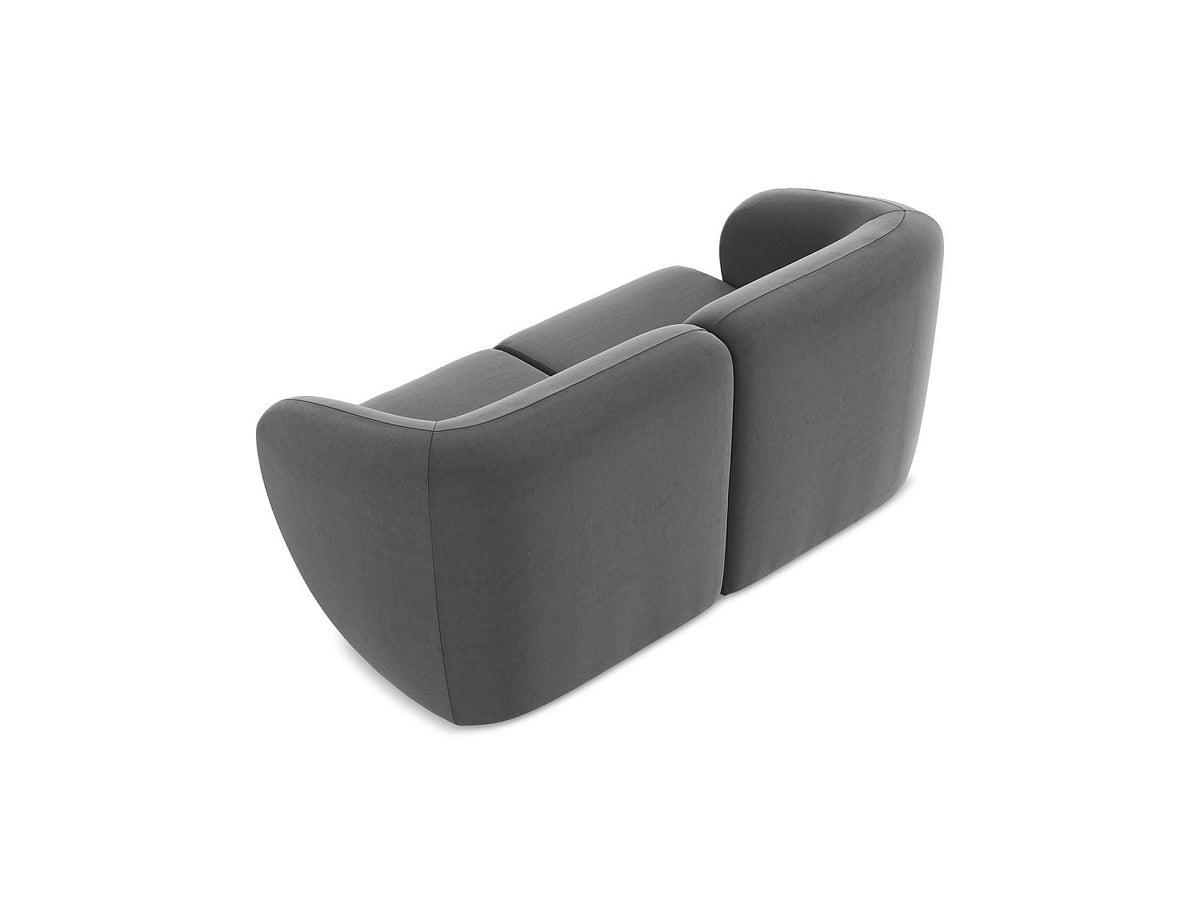 Canapé modulable 2 places gris tissu
