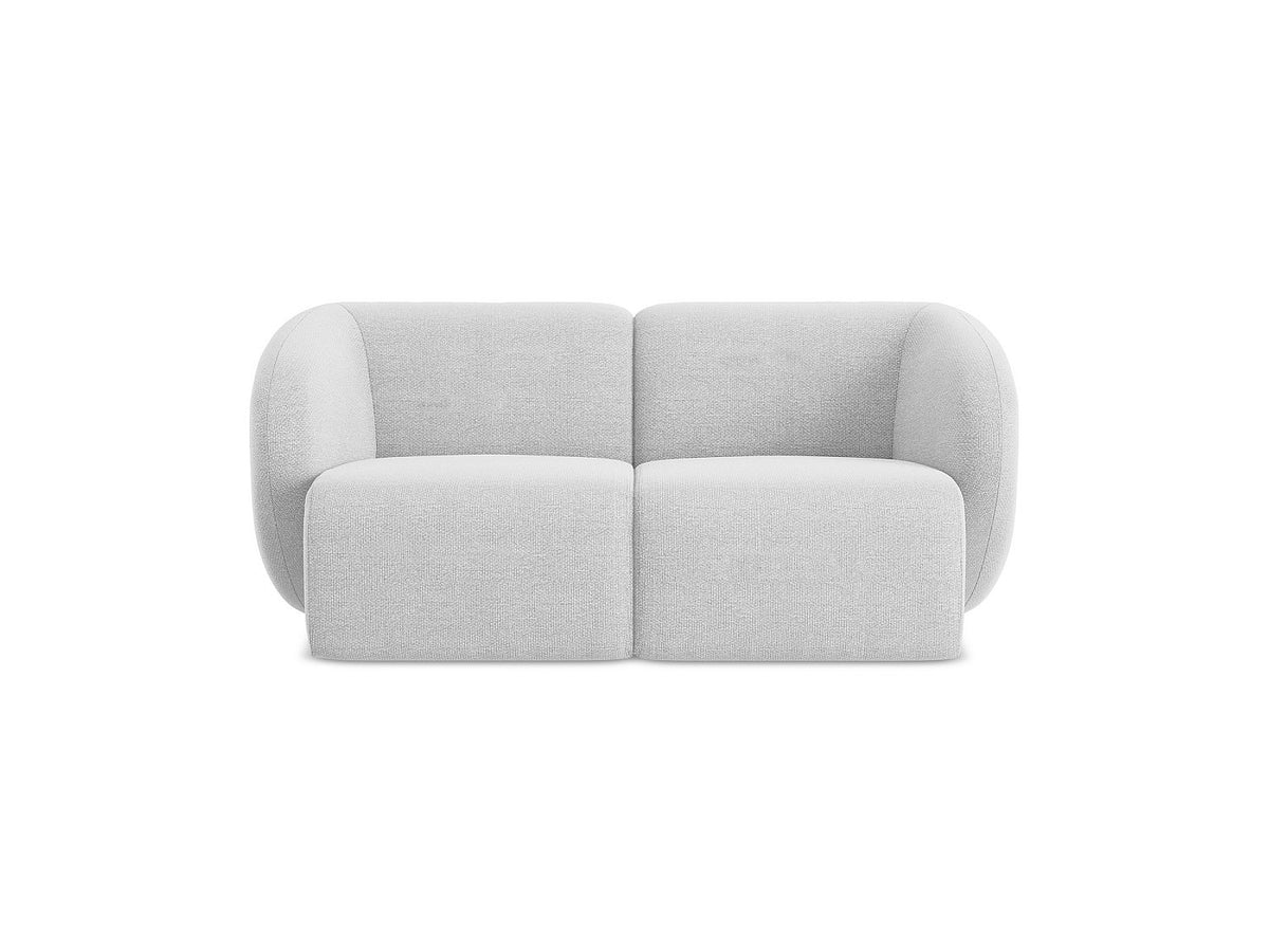 Canapé modulable 2 places gris tissu