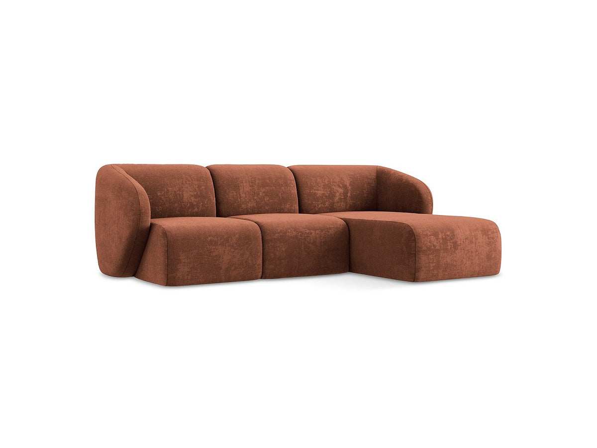 Canapé modulable 3 places orange tissu