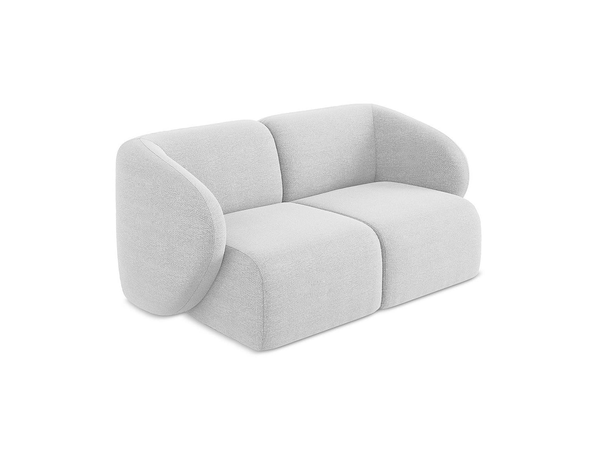Canapé modulable 2 places gris tissu