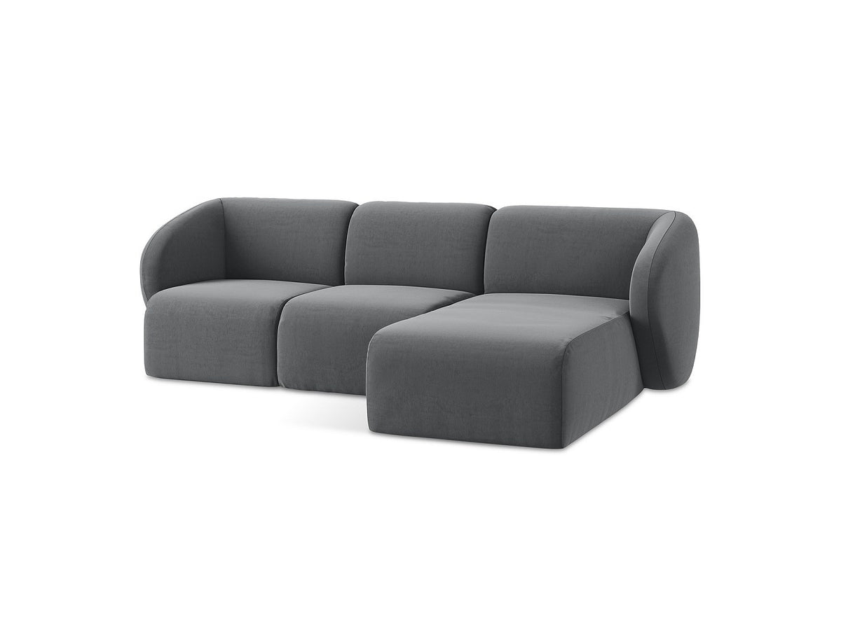 Canapé modulable 3 places gris tissu