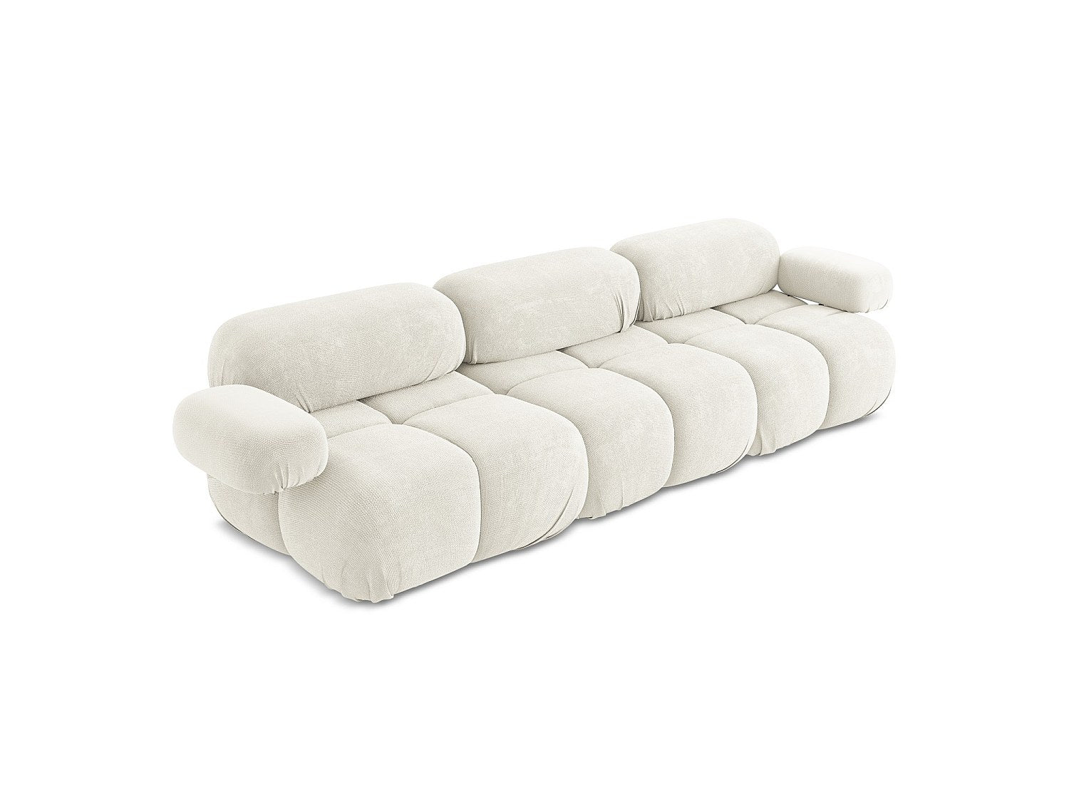 Canapé modulable 3 places blanc tissu