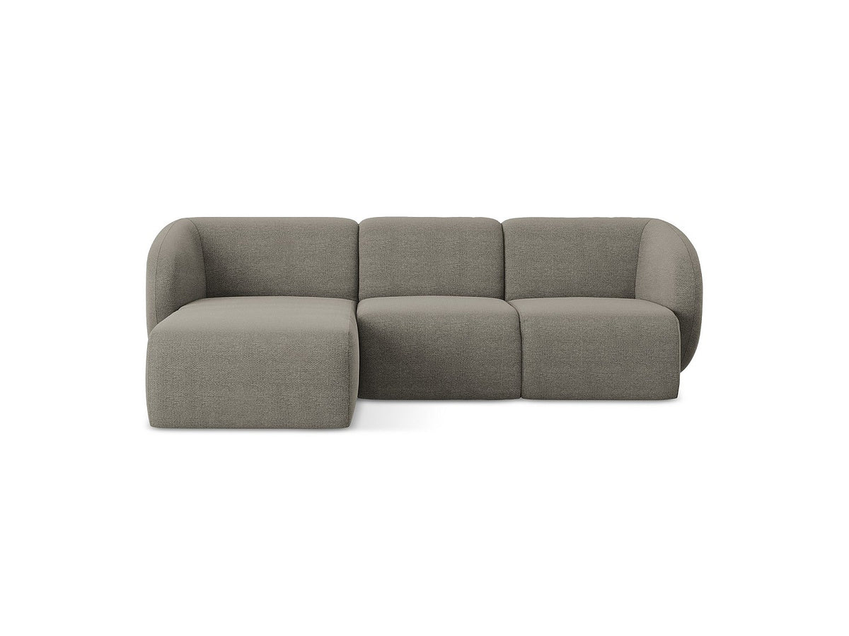 Canapé modulable 3 places gris tissu
