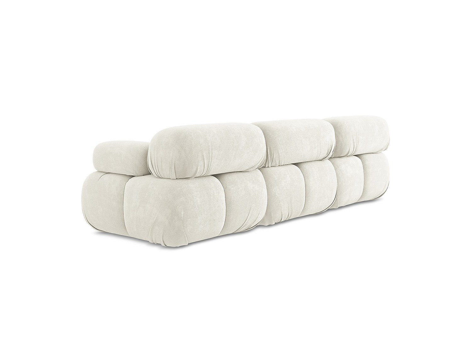 Canapé modulable 3 places blanc tissu