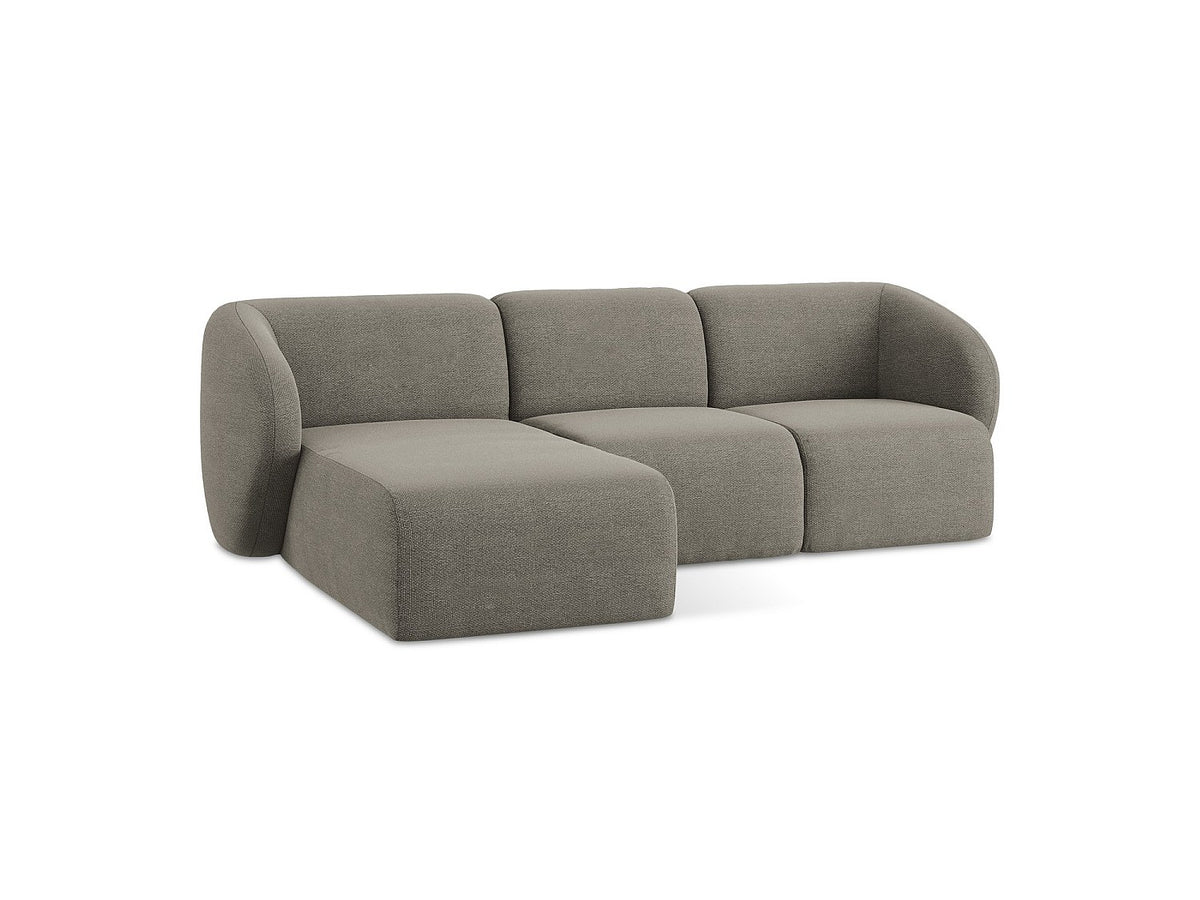 Canapé modulable 3 places gris tissu