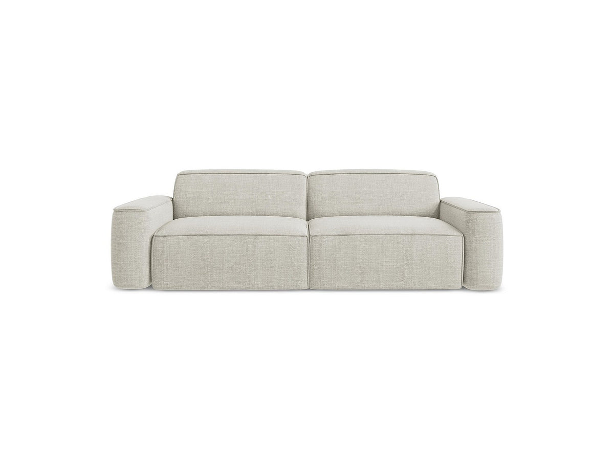 Canapé modulable 4 places beige tissu