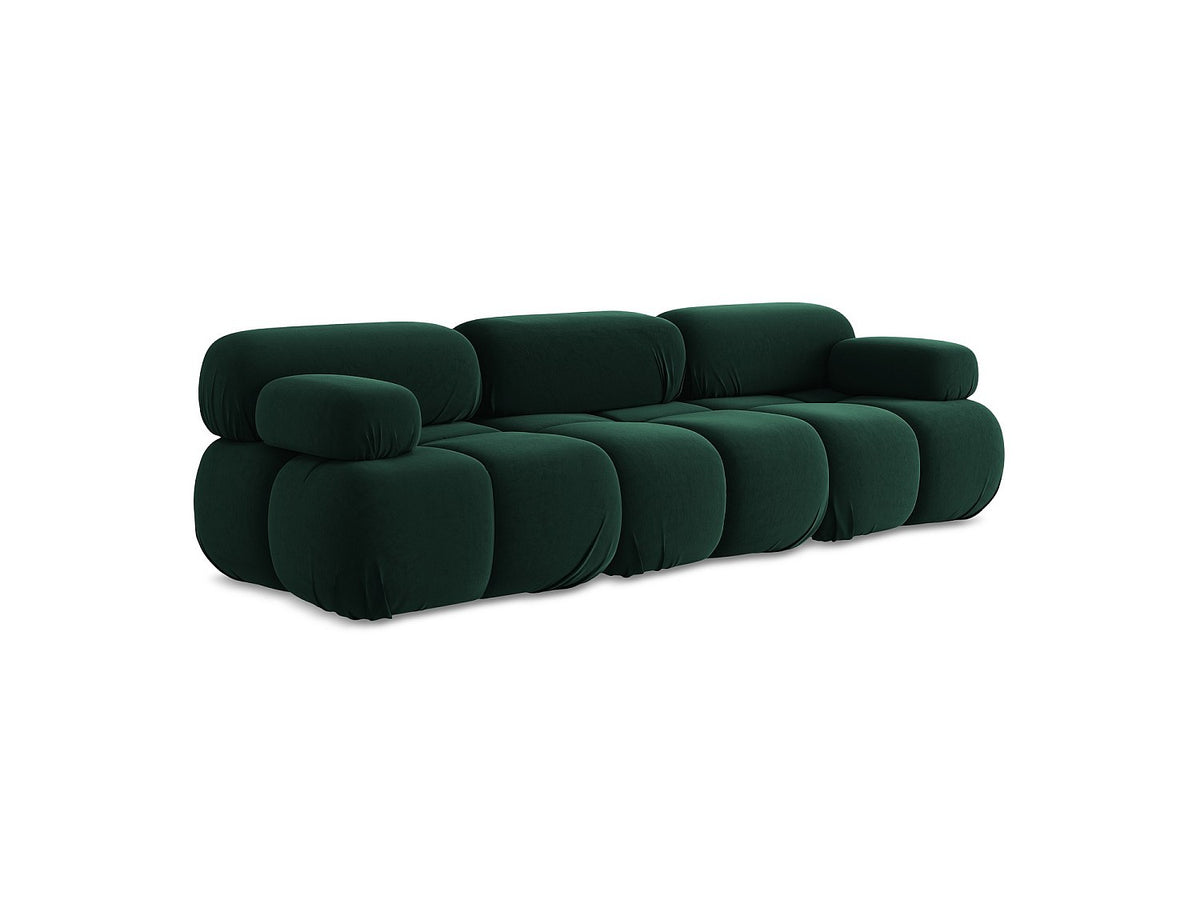 Canapé modulable 3 places vert velours