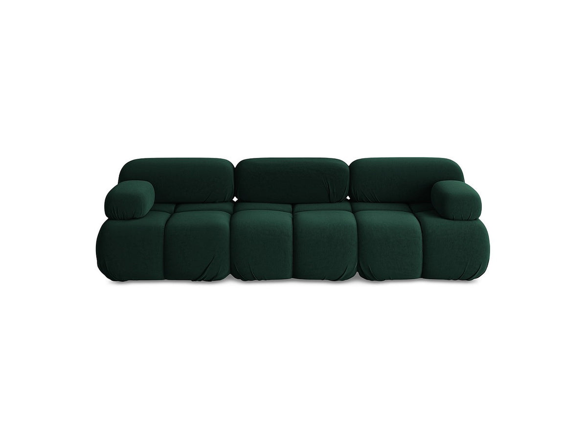 Canapé modulable 3 places vert velours