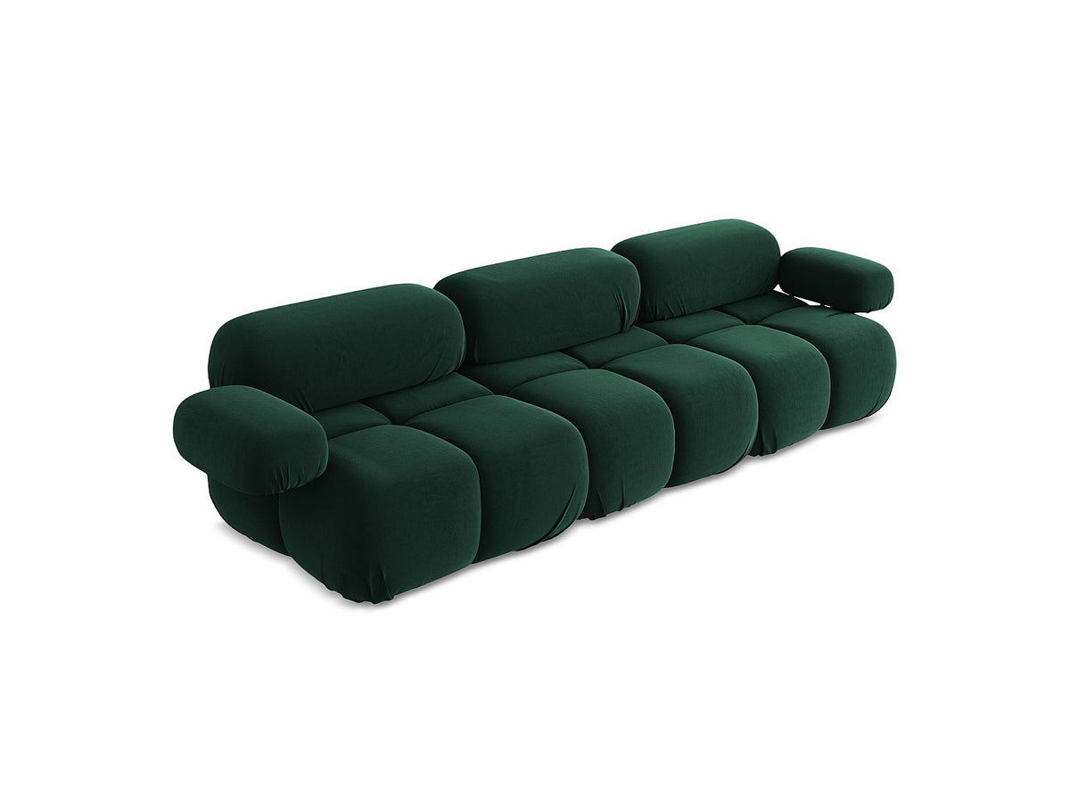 Canapé modulable 3 places vert velours
