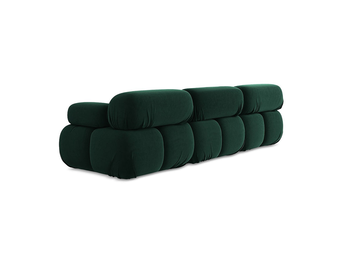 Canapé modulable 3 places vert velours