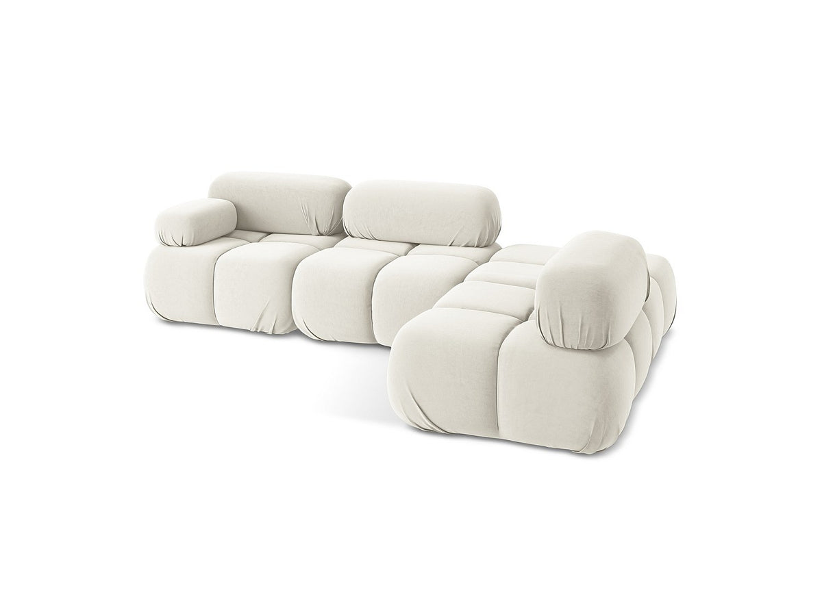 Canapé modulable 3 places beige velours