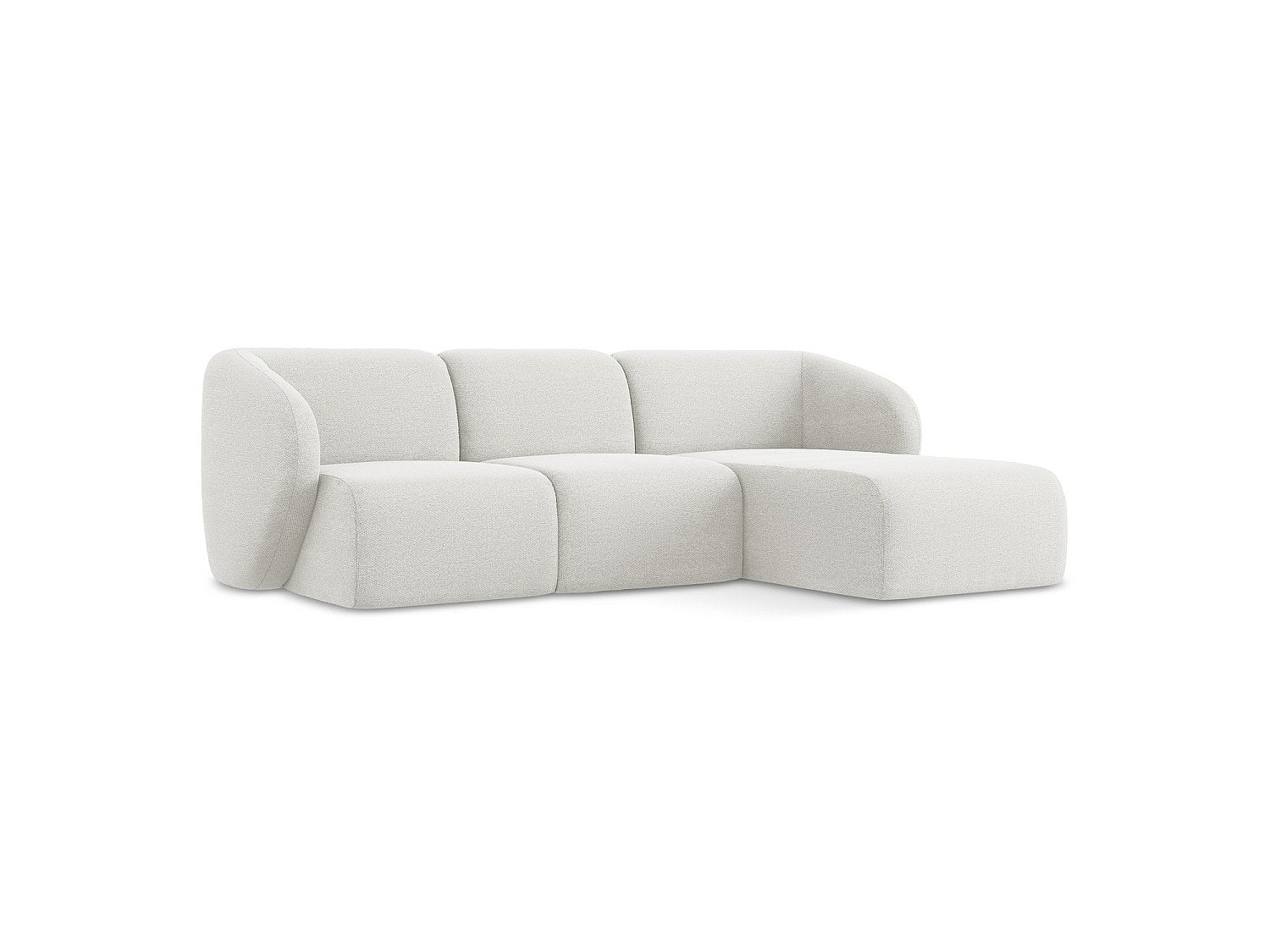 Canapé modulable 3 places blanc tissu