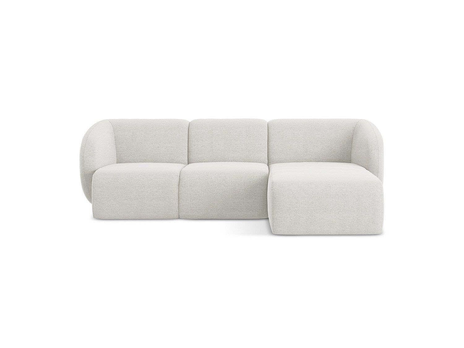 Canapé modulable 3 places blanc tissu