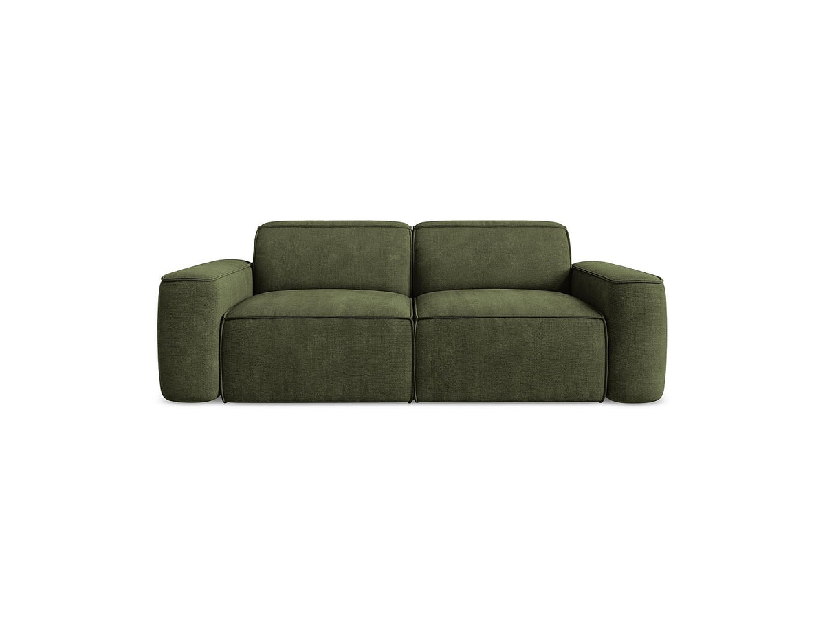 Canapé modulable 3 places vert tissu