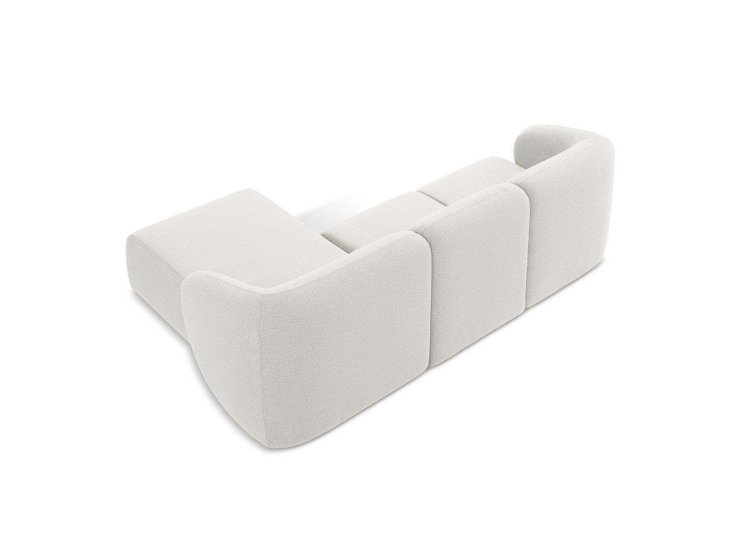 Canapé modulable 3 places blanc tissu