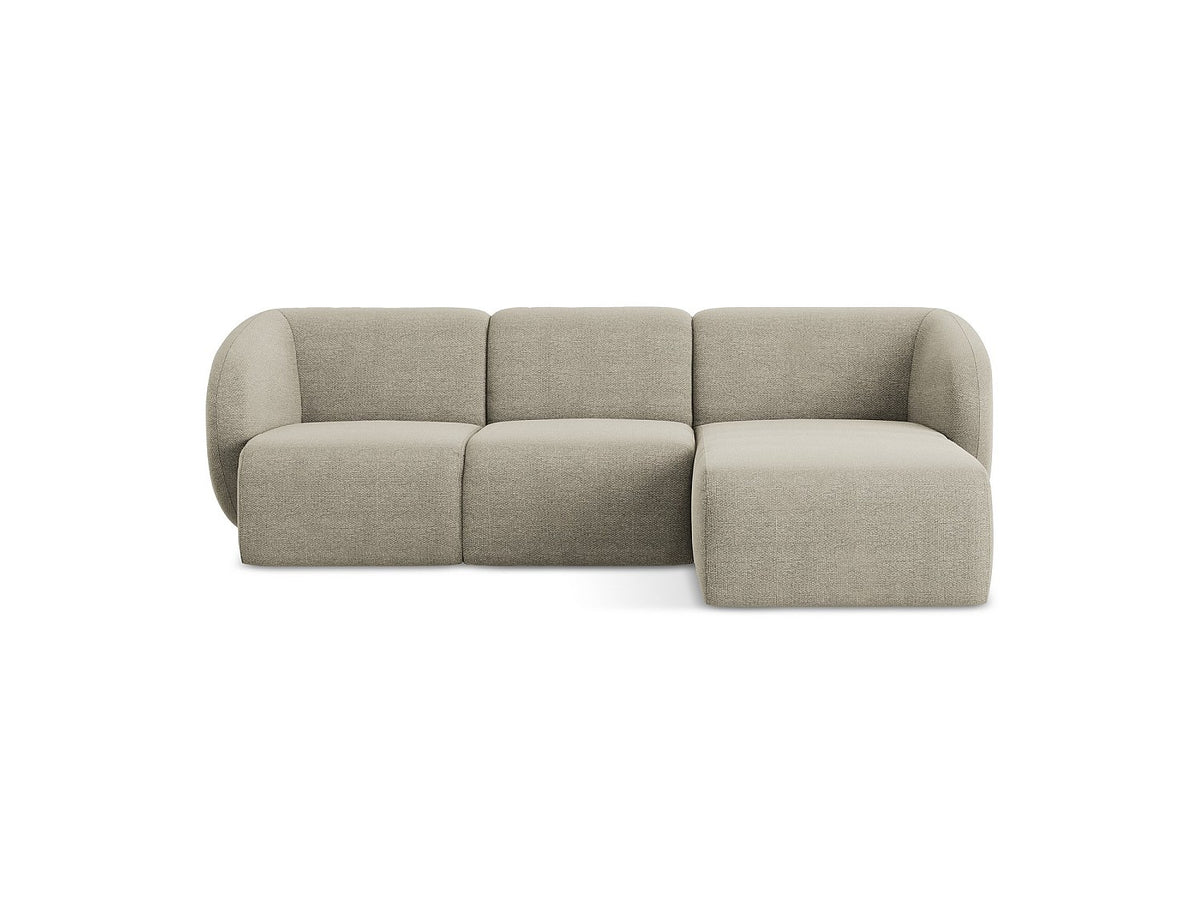 Canapé modulable 3 places taupe tissu