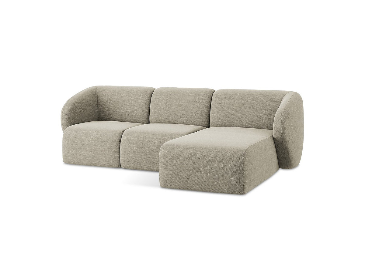 Canapé modulable 3 places taupe tissu