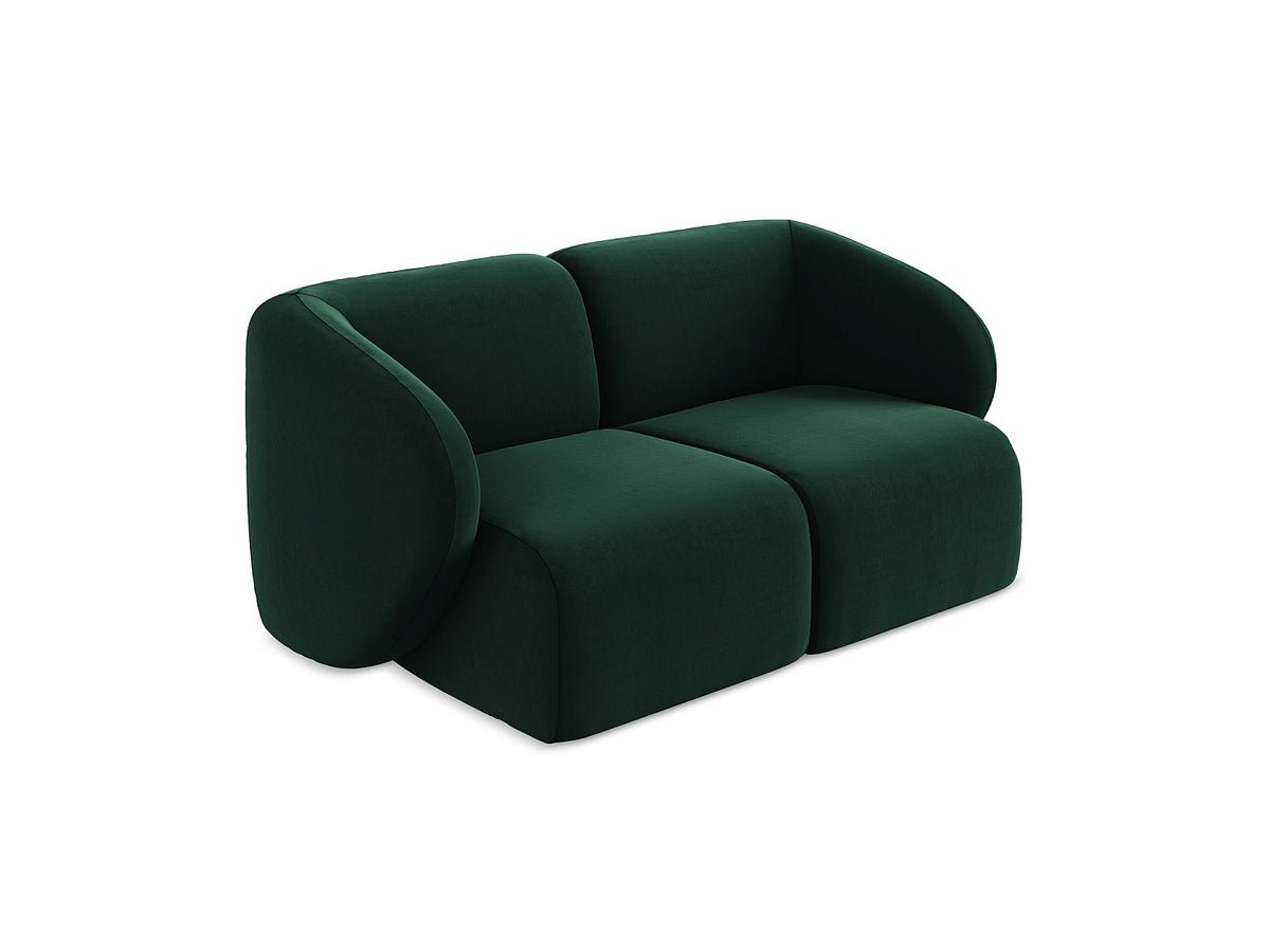 Canapé modulable 2 places vert tissu