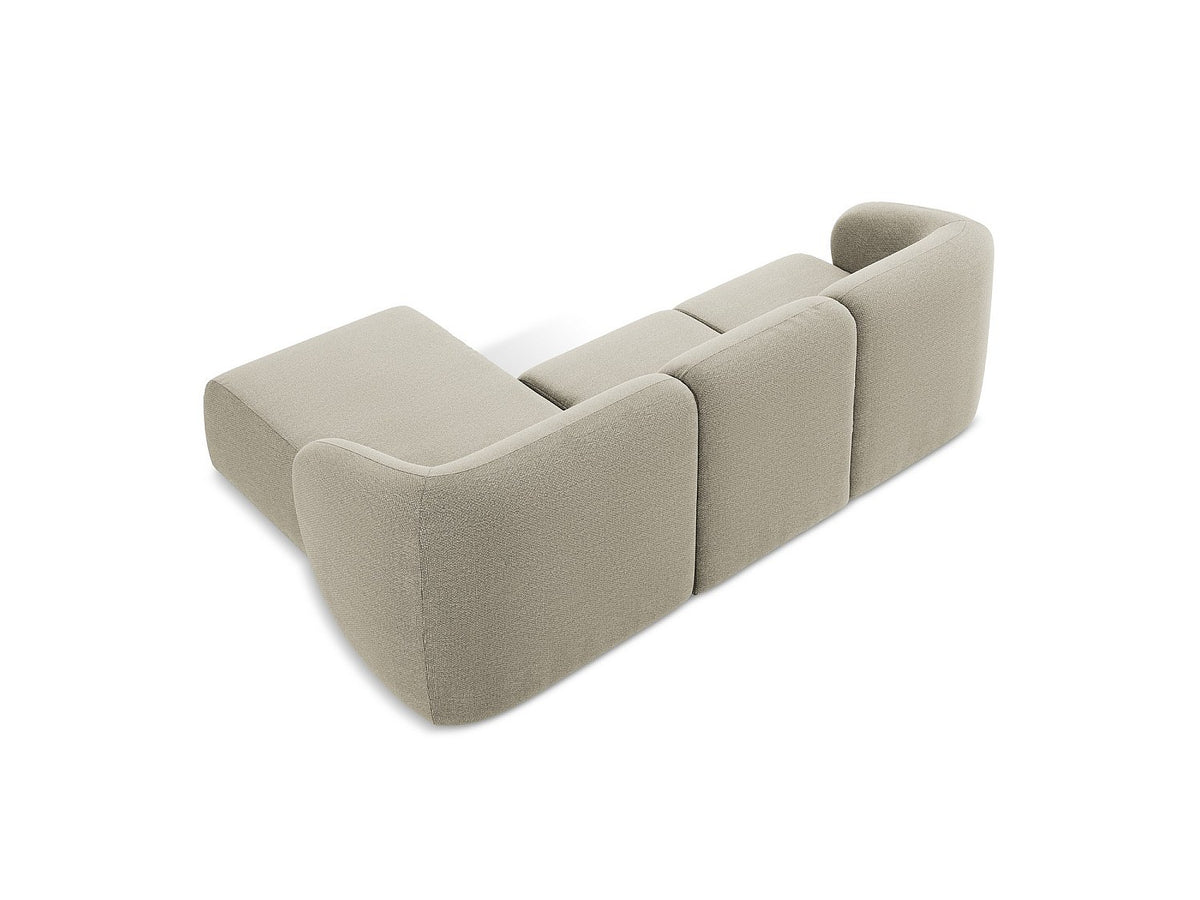 Canapé modulable 3 places taupe tissu