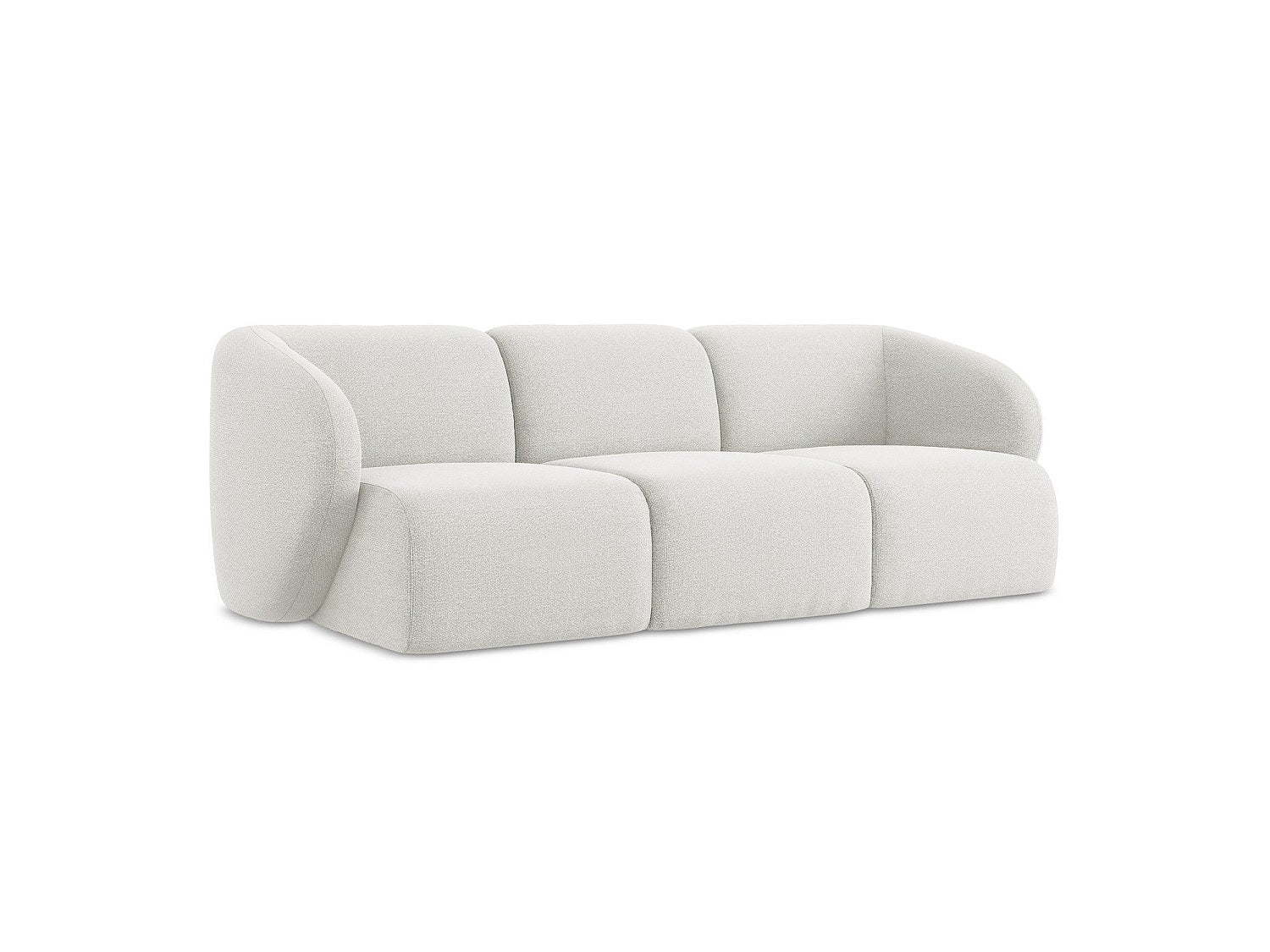 Canapé modulable 3 places blanc tissu