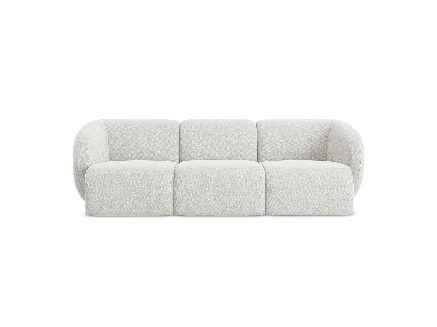 Canapé modulable 3 places blanc tissu