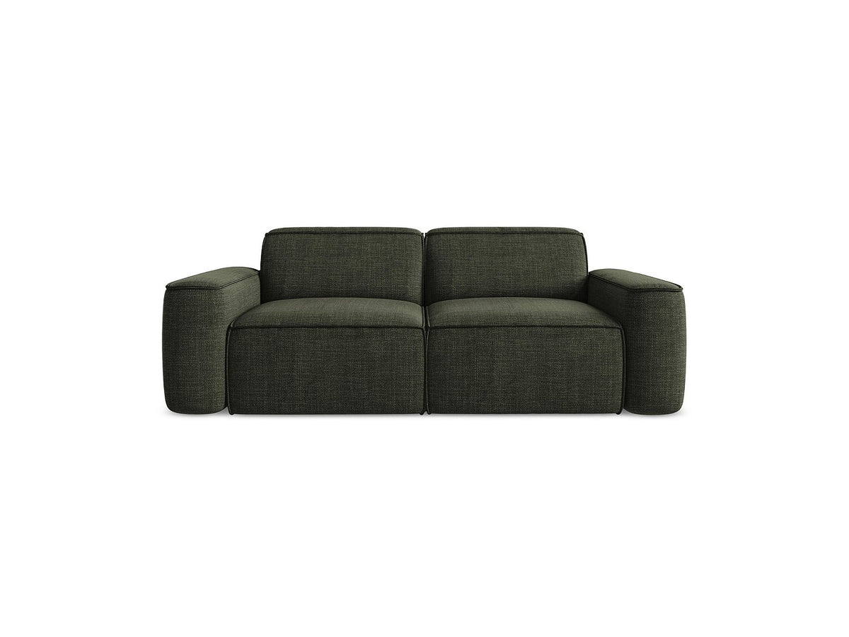 Canapé modulable 3 places vert tissu
