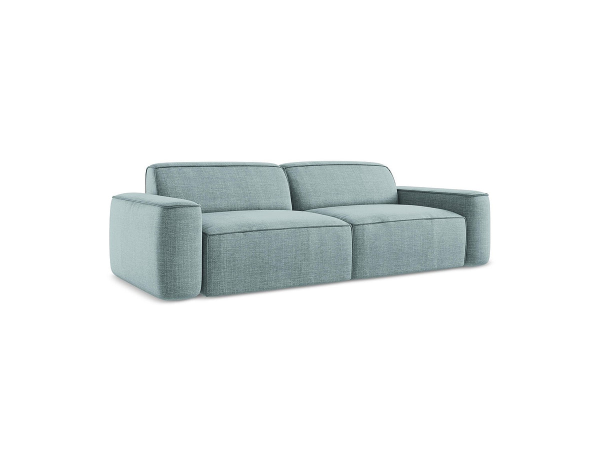 Canapé modulable 4 places bleu tissu
