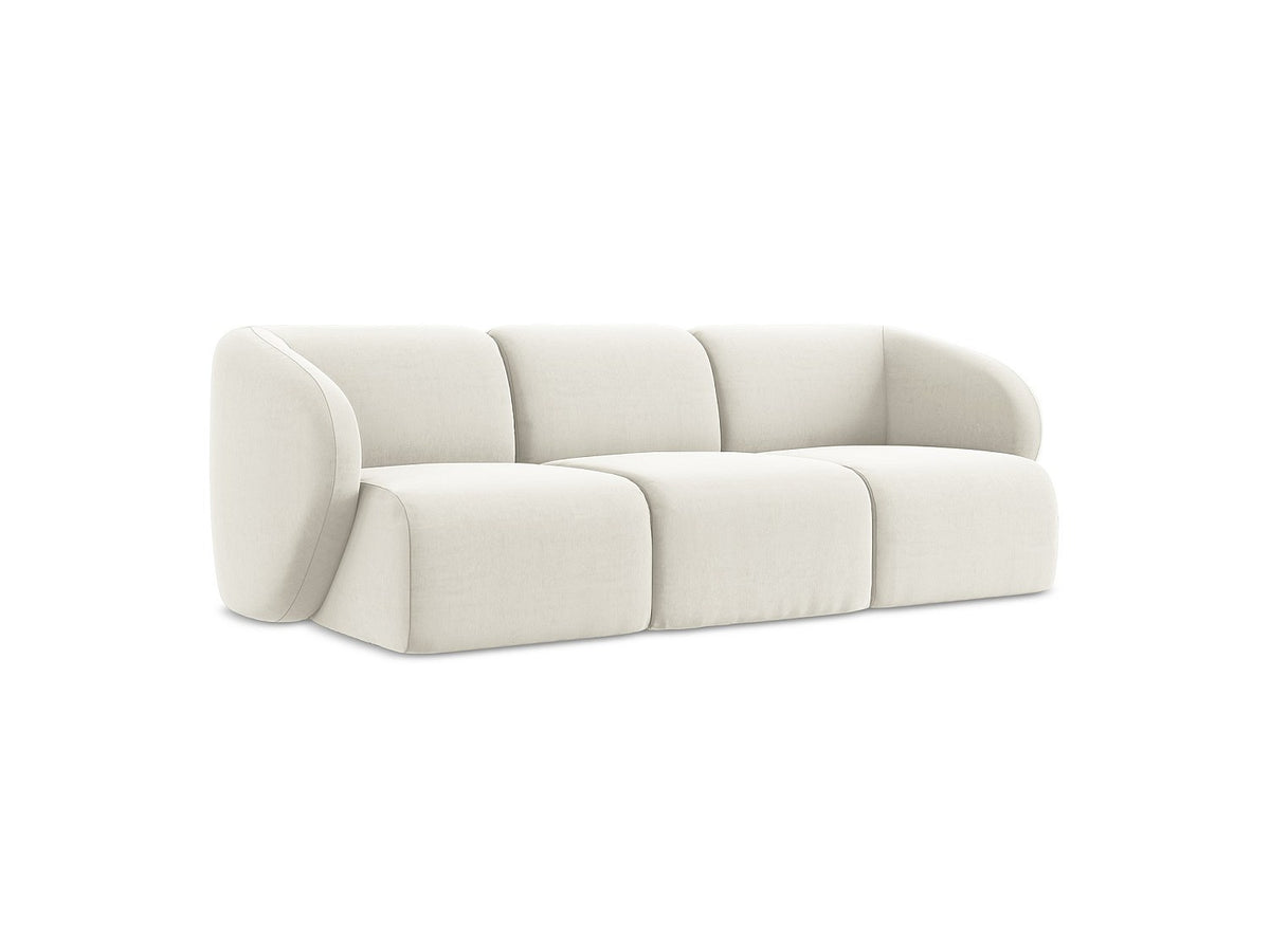 Canapé modulable 3 places gris tissu