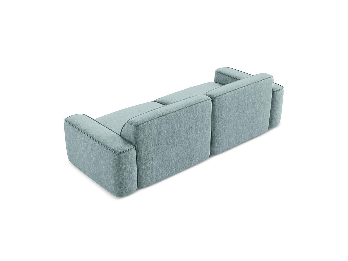 Canapé modulable 4 places bleu tissu