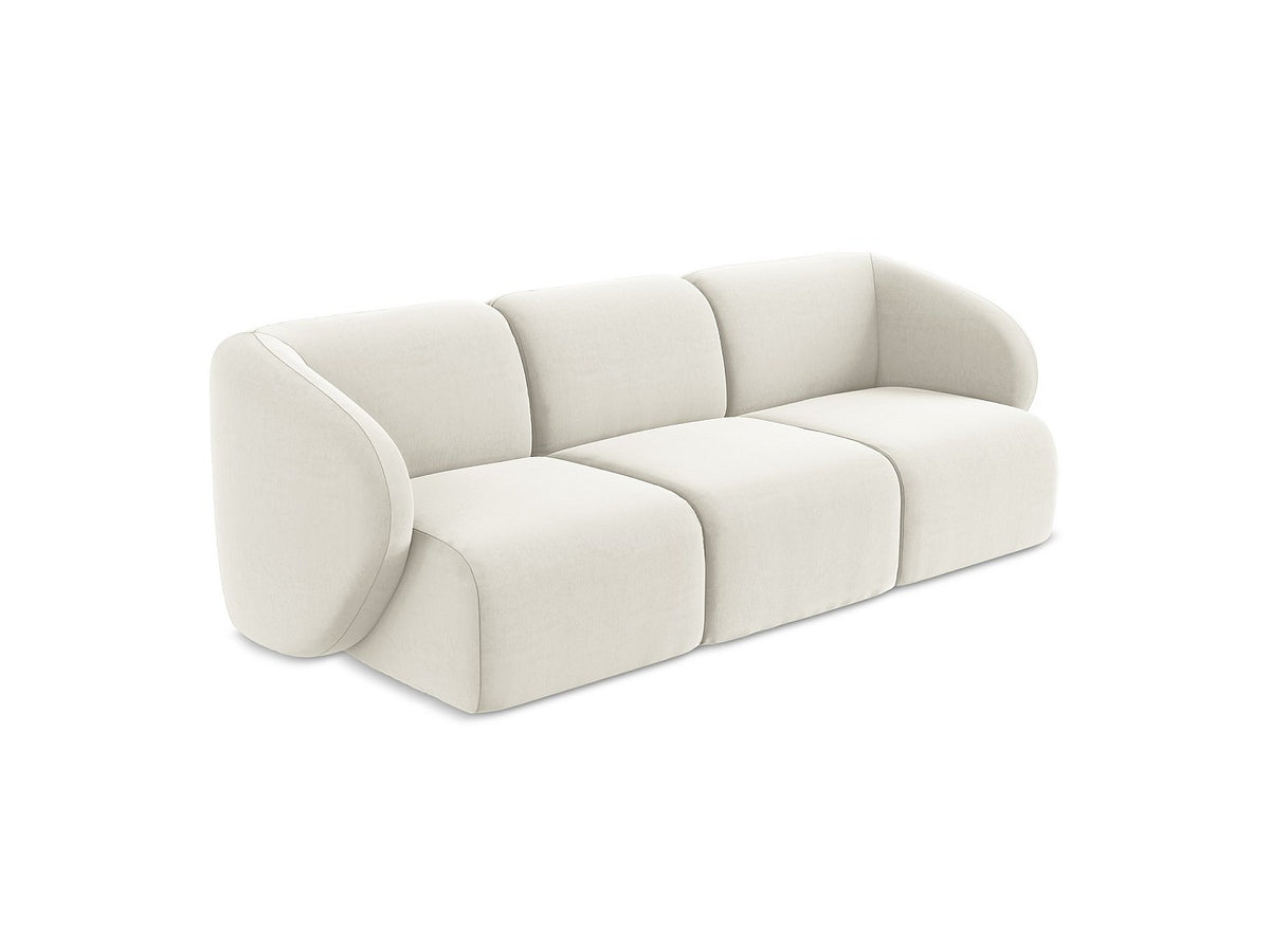 Canapé modulable 3 places gris tissu