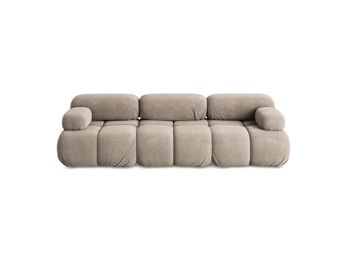 Canapé modulable 3 places beige tissu