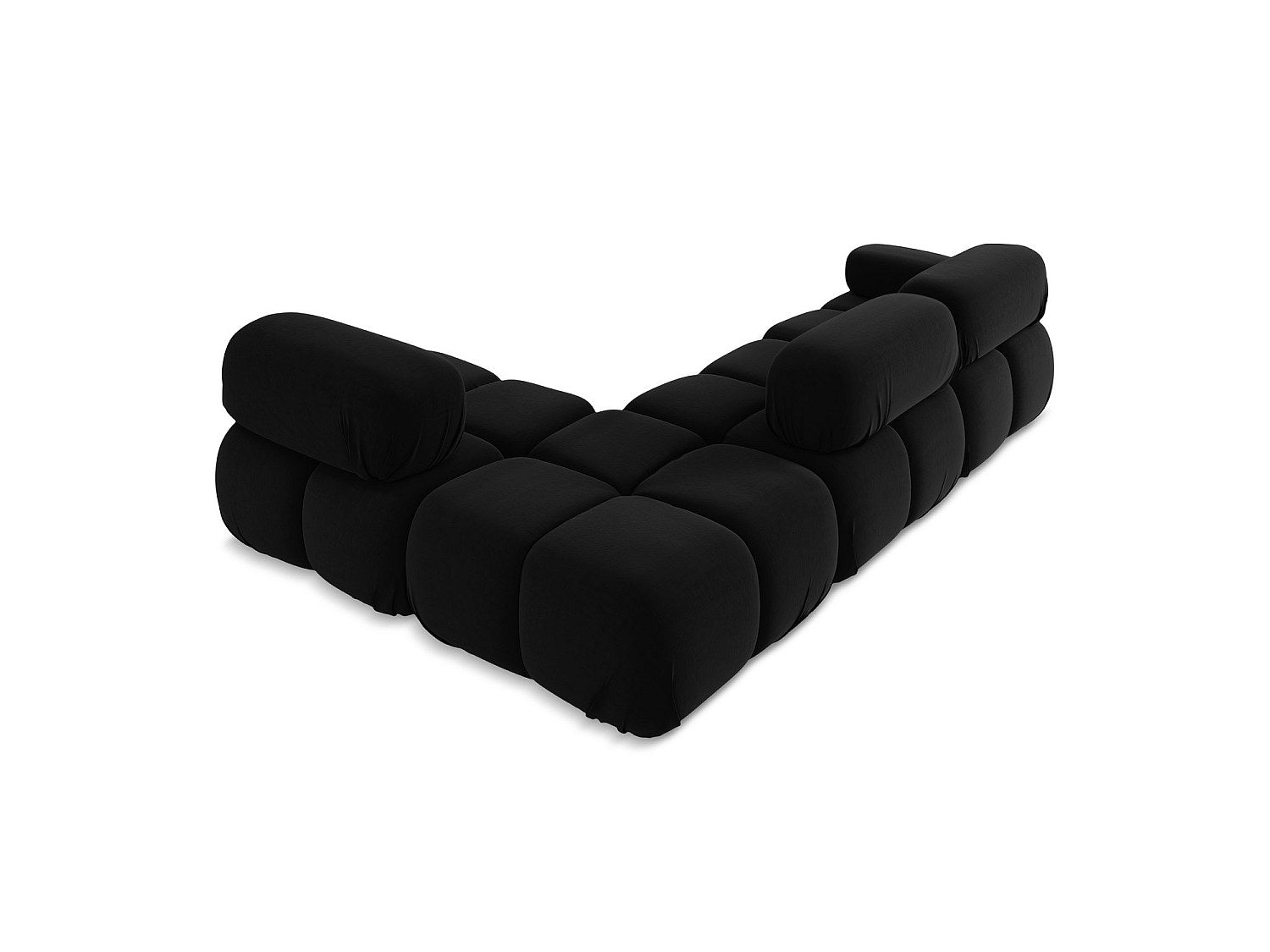Canapé modulable 3 places noir velours