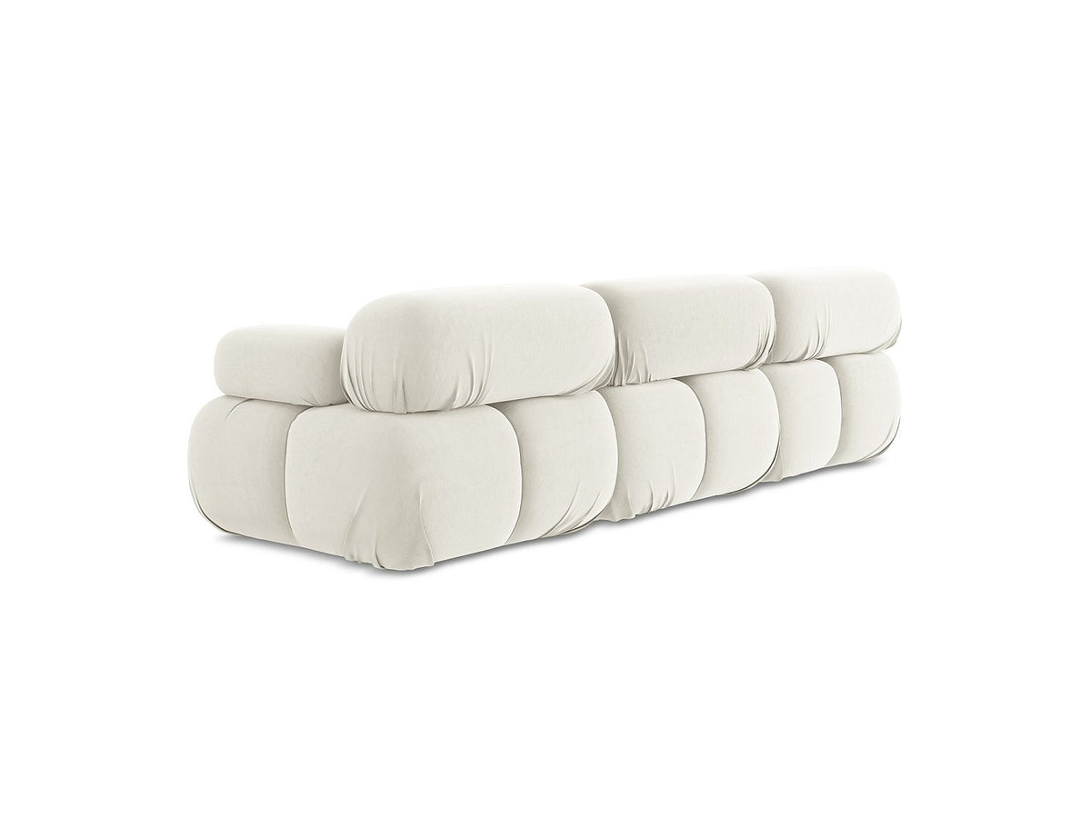 Canapé modulable 3 places beige velours