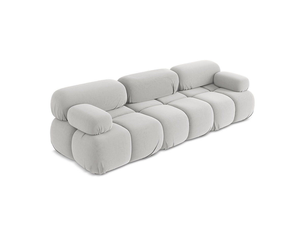 Canapé modulable 3 places gris velours