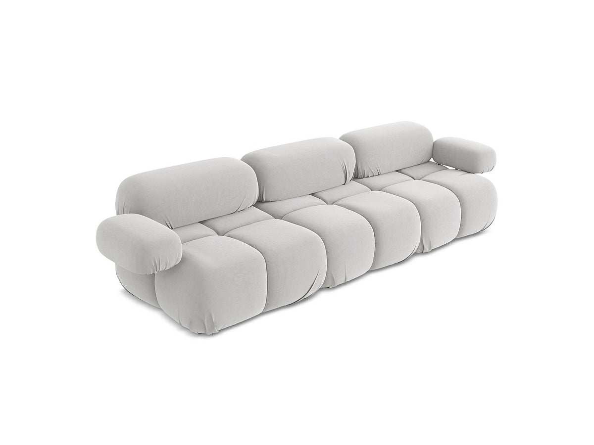 Canapé modulable 3 places gris velours