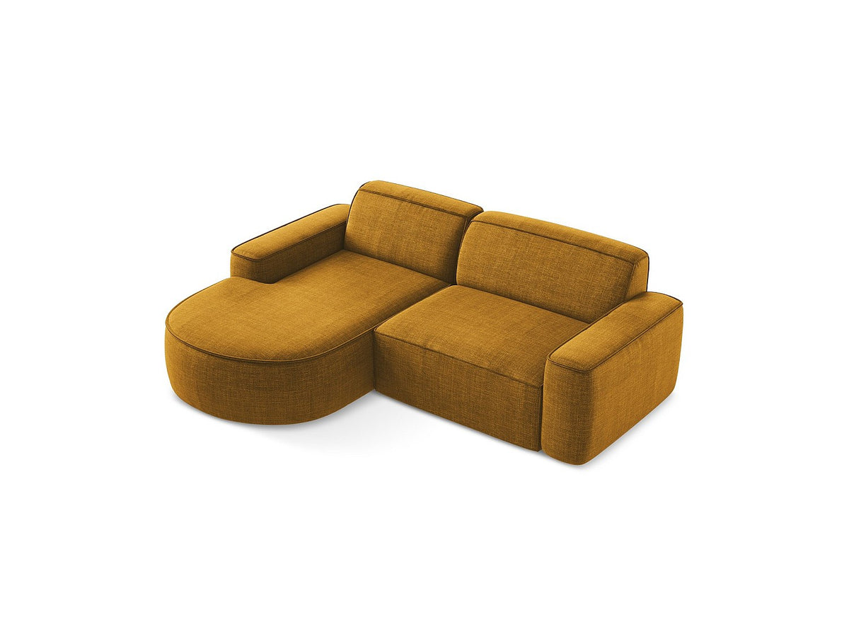 Canapé modulable 5 places jaune tissu