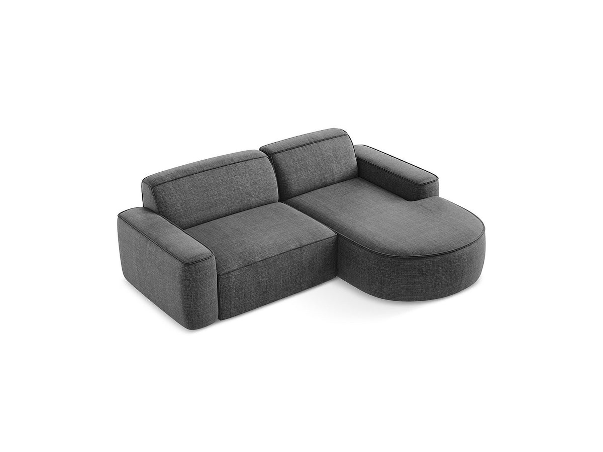 Canapé modulable 5 places gris tissu