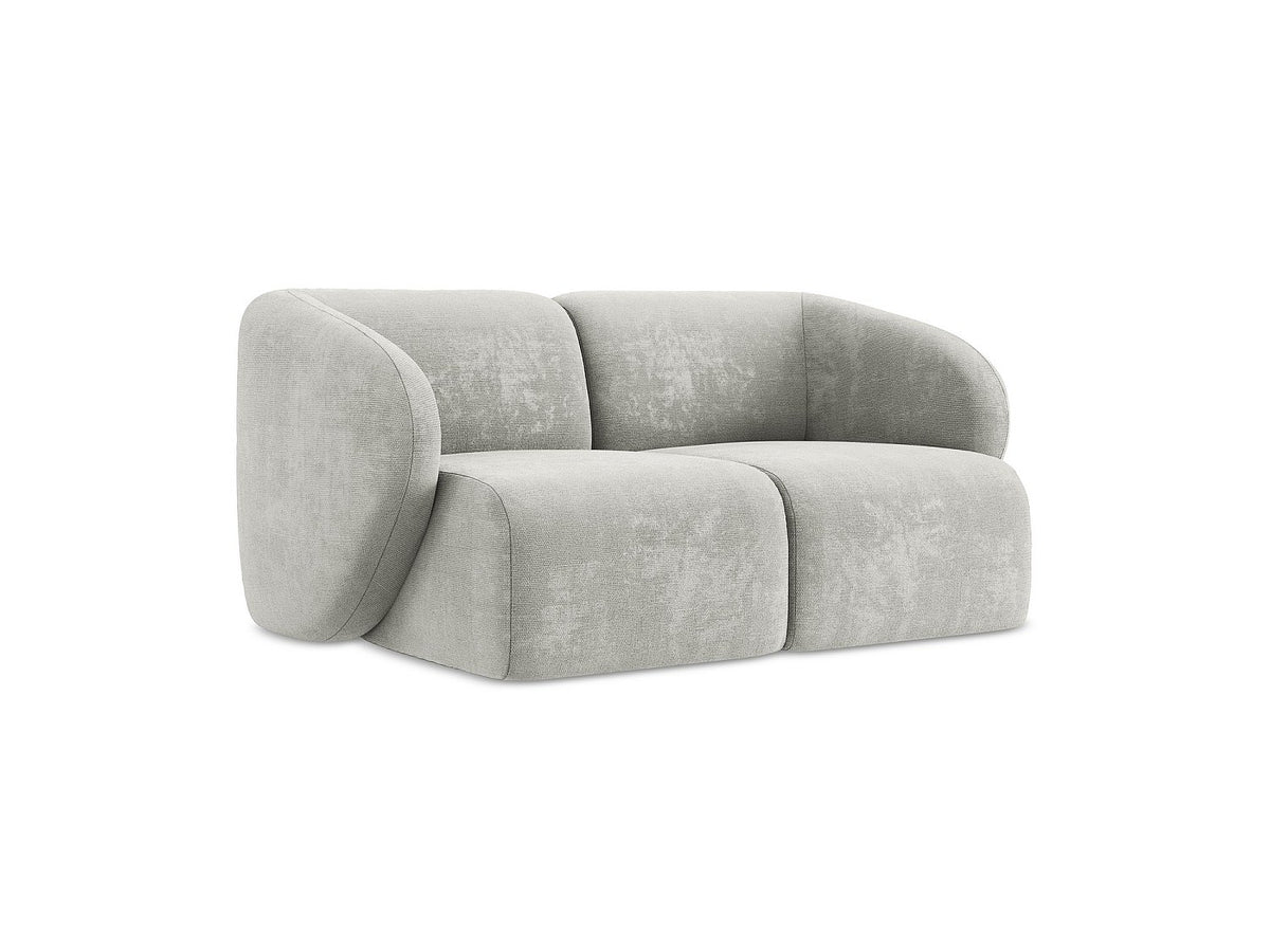 Canapé modulable 2 places gris tissu