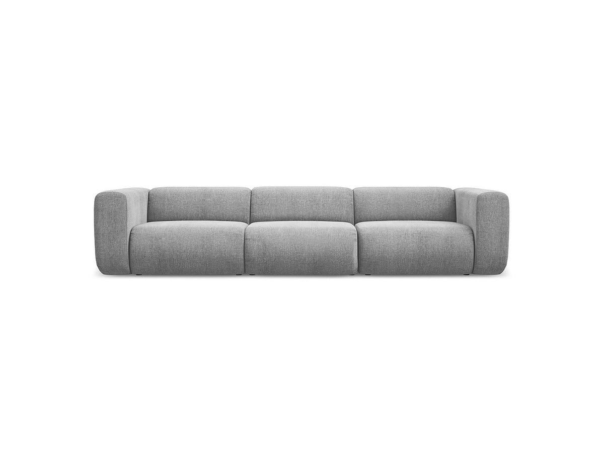 Canapé modulable 4 places gris tissu