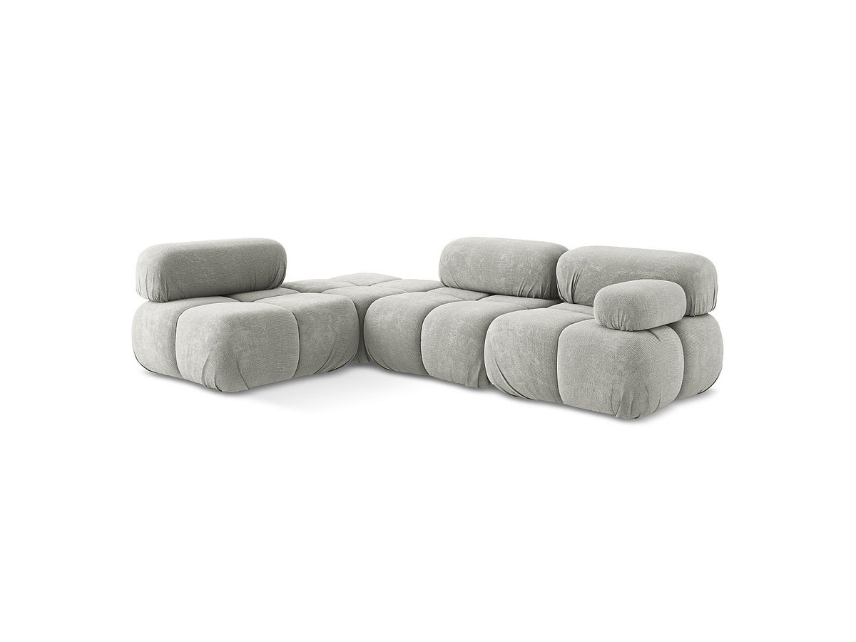 Canapé modulable 3 places gris tissu