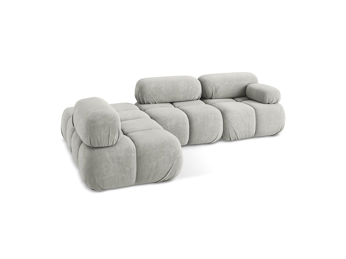 Canapé modulable 3 places gris tissu