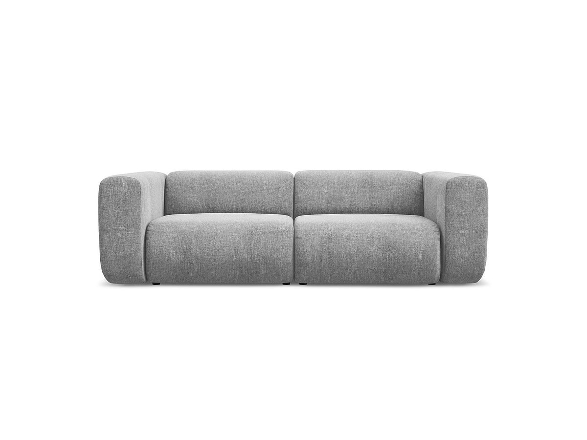 Canapé modulable 3 places gris tissu