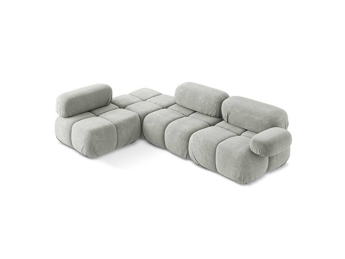 Canapé modulable 3 places gris tissu