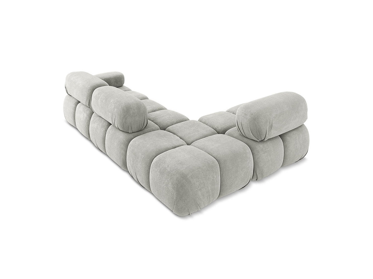 Canapé modulable 3 places gris tissu
